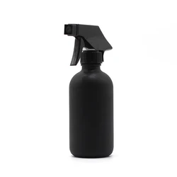 High quality 16oz 500ml matte black glass vodka trigger spray bottle
