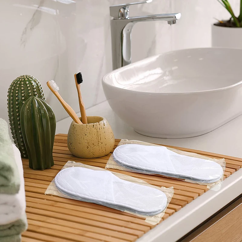 Nap cloth Closed Toe Slippers Thick, Soft, NonSlip, Disposable Slippers for Home, Hotel, or Commercial Use