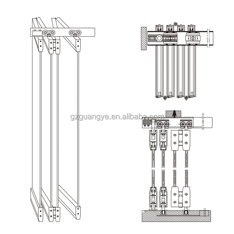 Frameless Folding Sliding Glass Doors Remote Control Auto Sliding Folding Partition Doors For Houses Exterior