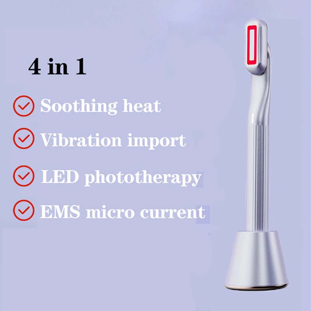 Beauty gadgets 2024 Handheld Mini Eye Massage Device Pen Type Electric Led Light therapy  Heating Sonic eye massager wand