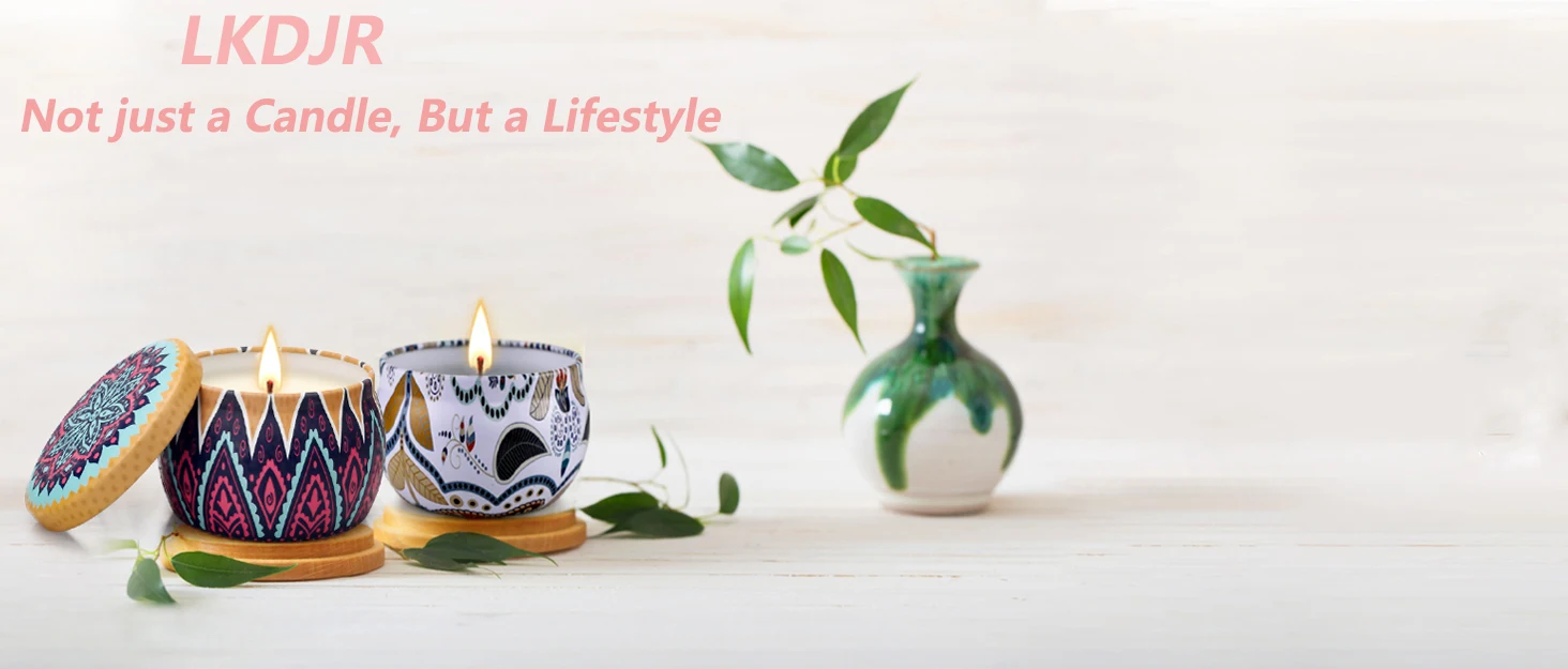 Custom Luxury Natural Tin Jar Scented Candle Gifts Set Soy Wax Fragrance Oils Scented Candles With Packing Box