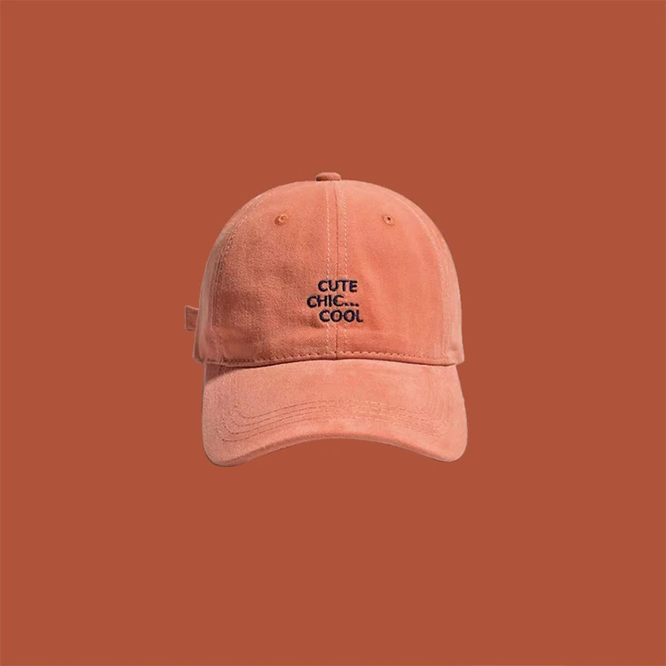 Fashion Cotton Custom Embroidery LOGO Orange Metal Buckle Trucker Baseball Caps for Men Sports Cap Hat