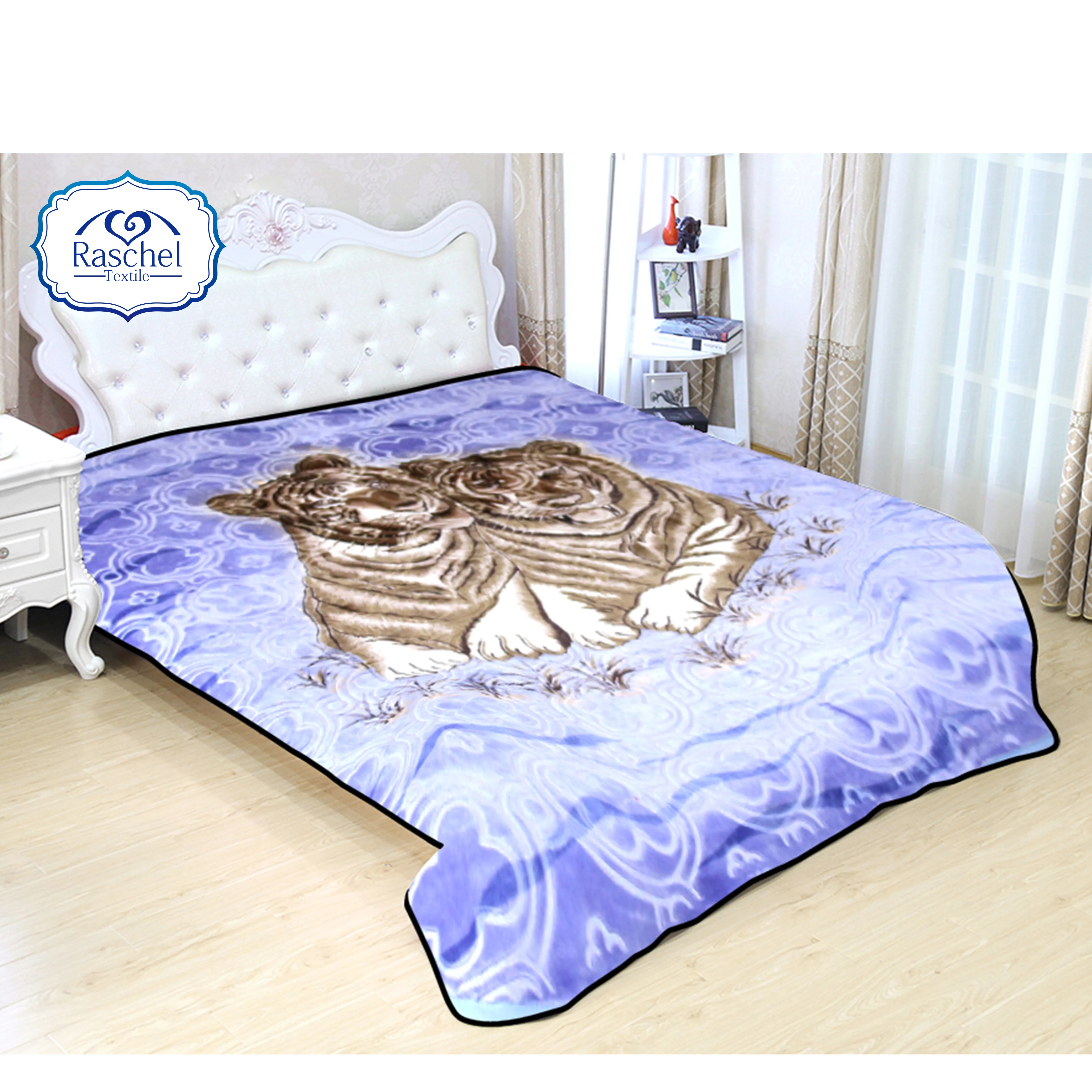 High Quality Double Ply Soft Embossed Raschel Mink Blanket From Korea