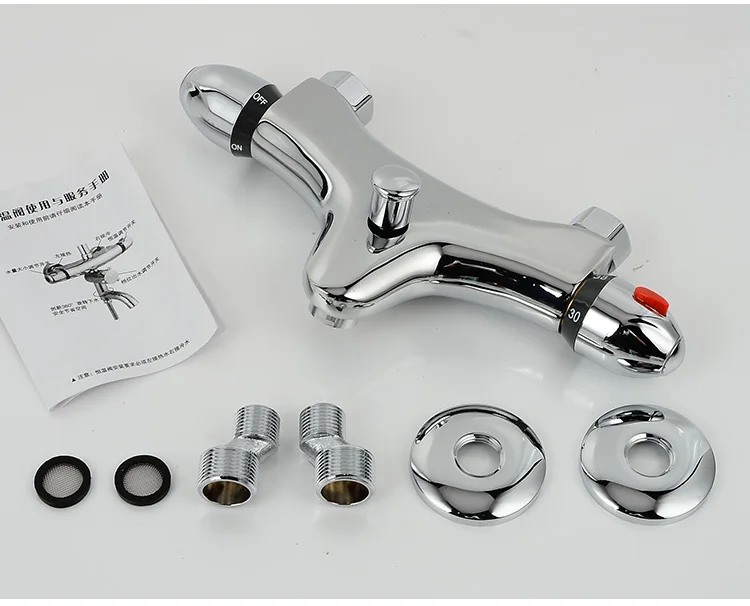 ROVATE Factory Wholesaler Bathroom Bathtub Thermostatic Faucet Shower, Modern Smart Thermostat Hot and Cold Mixing Valve