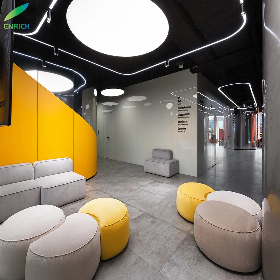 DMX512 Dali DT8 Dimmable LED Ceiling Circle Ring Lights RGB Full Color DMX LED Circle Light for Gym Lighting