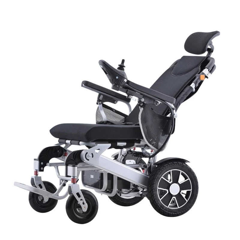 High Quality Quick Folding Aluminum Electromagnetic Brake Remote Control Electric Wheelchair