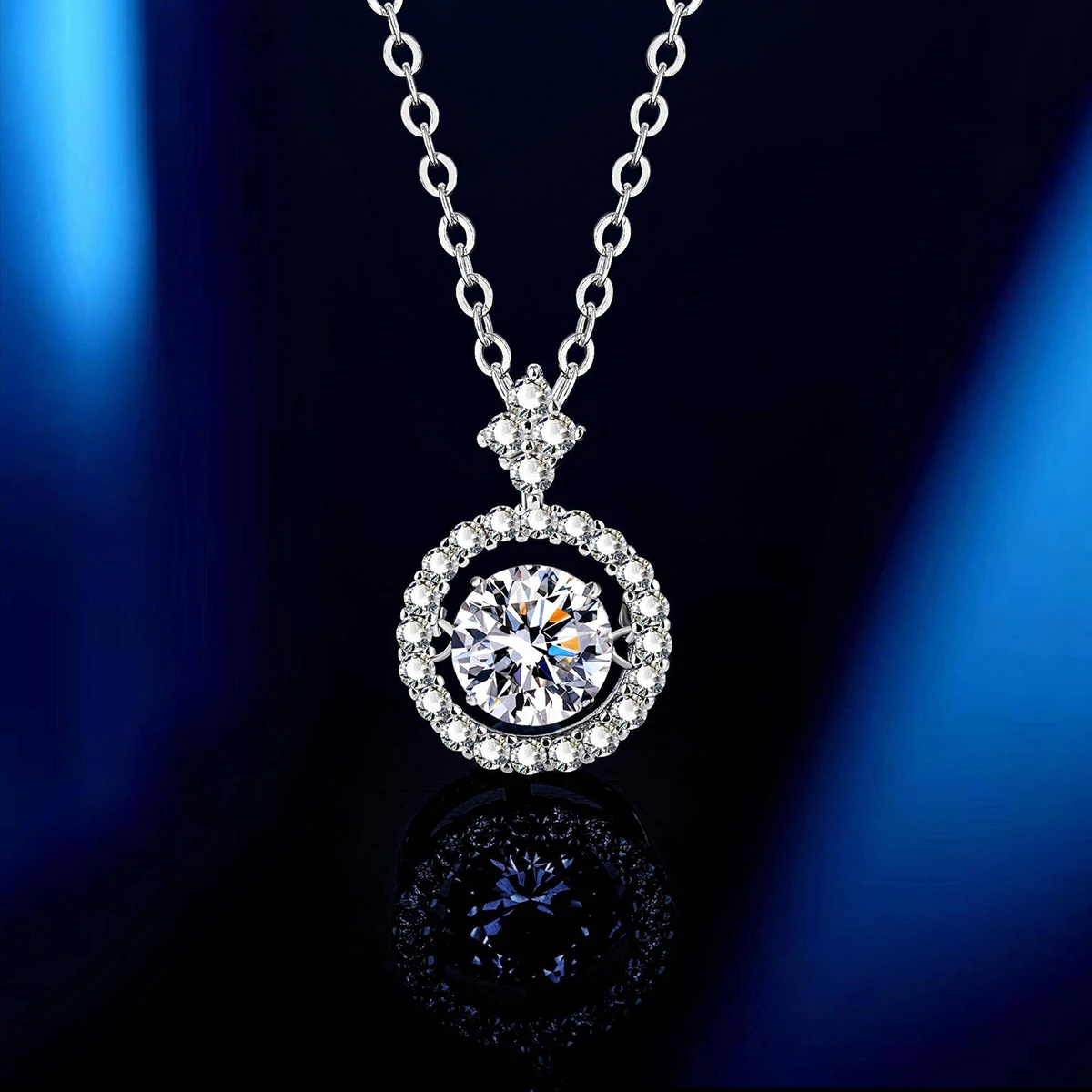 wholesale Real 925 Sterling Silver Best Gift For Women Gra  Diamond Moissanite Mini light pursuit Necklace fine Jewelry