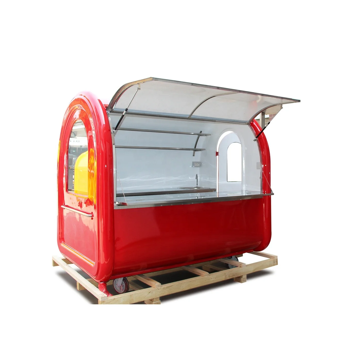 Customized Mobile Ice Cream Coffee Hot Dog Fast used Food Trailer