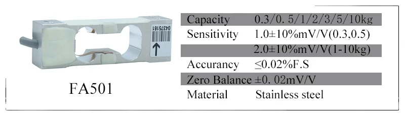 CE High Precision 3kg 6kg 10kg 20kg 30kg 40kg 50kg Strain Gauge Single Point Load Cell for Vending Machine
