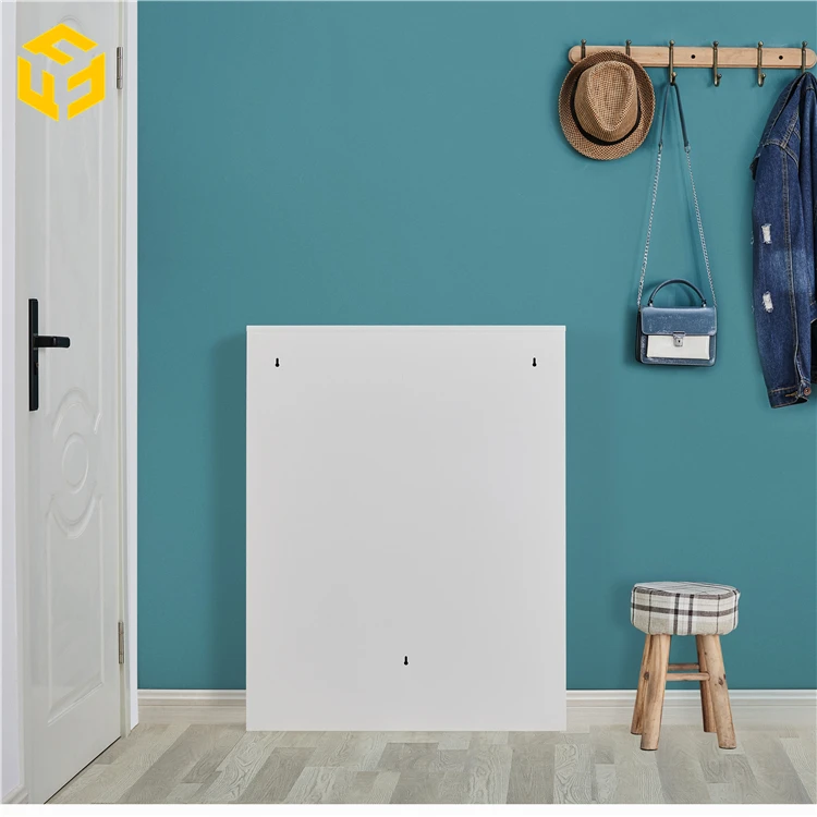 Wall Mounted Hallway Steel Shoe Box Cabinet Foldable Metal Shoe Cabinet