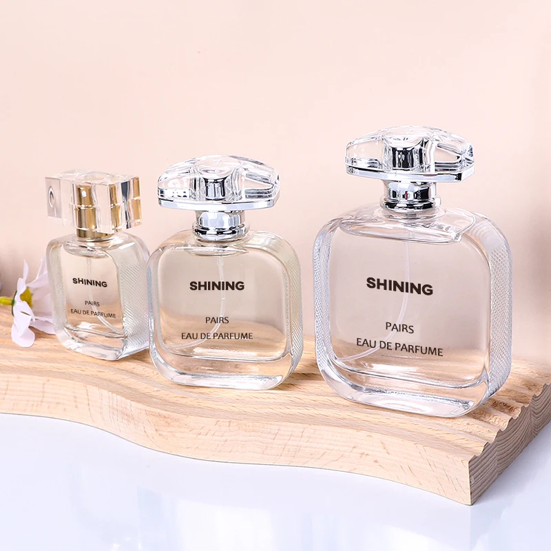 whole 100ml empty clear flat side round should abely perfume bottle with label sticker