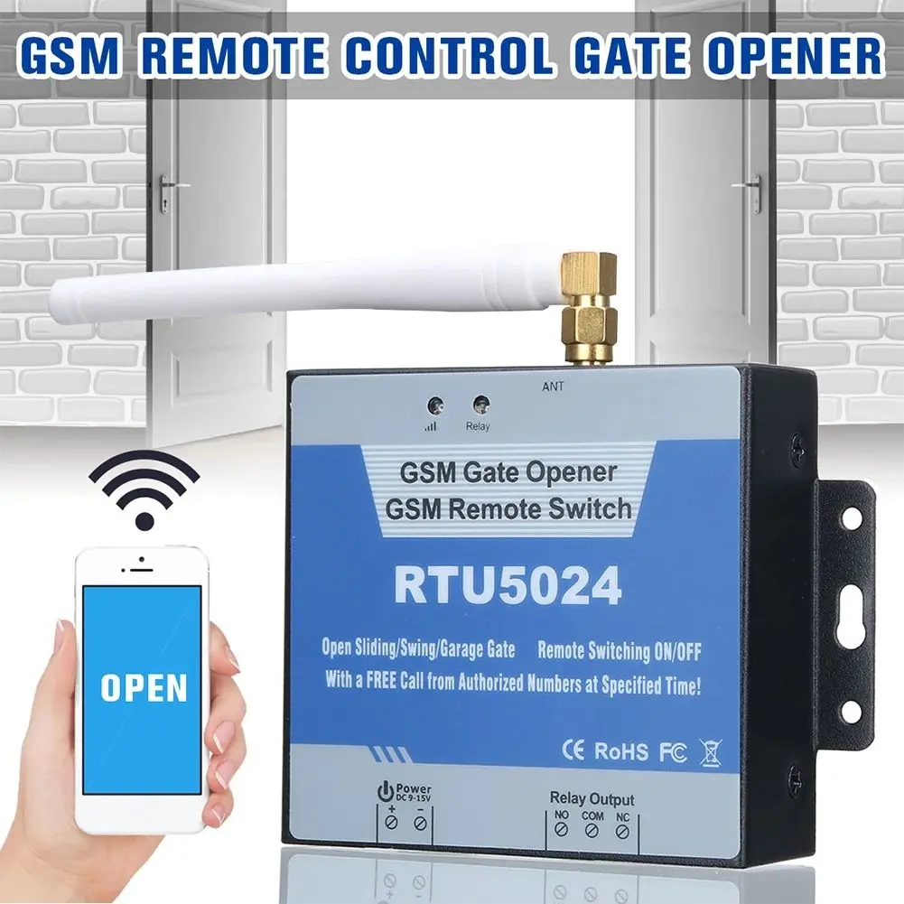 GSM ворот реле беспроводной пульт дистанционного управления двери доступа длинная антенна гарнитура звонки во время 850/900/1800/1900