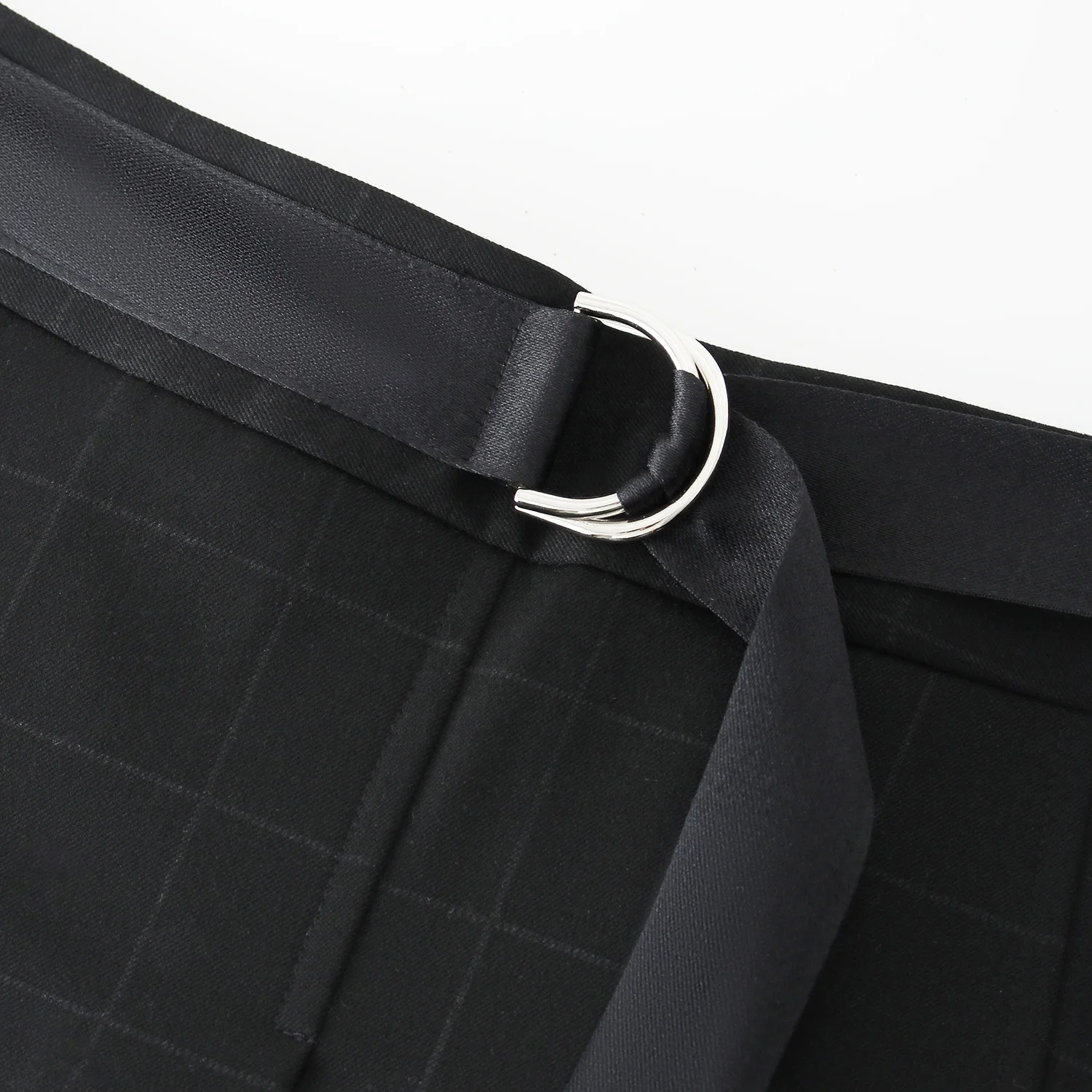 Custom Summer Japanese School Uniform Harajuku Cute kawaii Skirts Belted Black Pleated Plaid Short Y2K Mini Skirt Women 2024