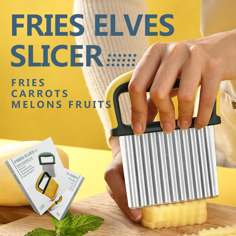 stainless steel tool onion potato chip wavy cutter multi-function potato cutting chips fries french fry corrugated knife