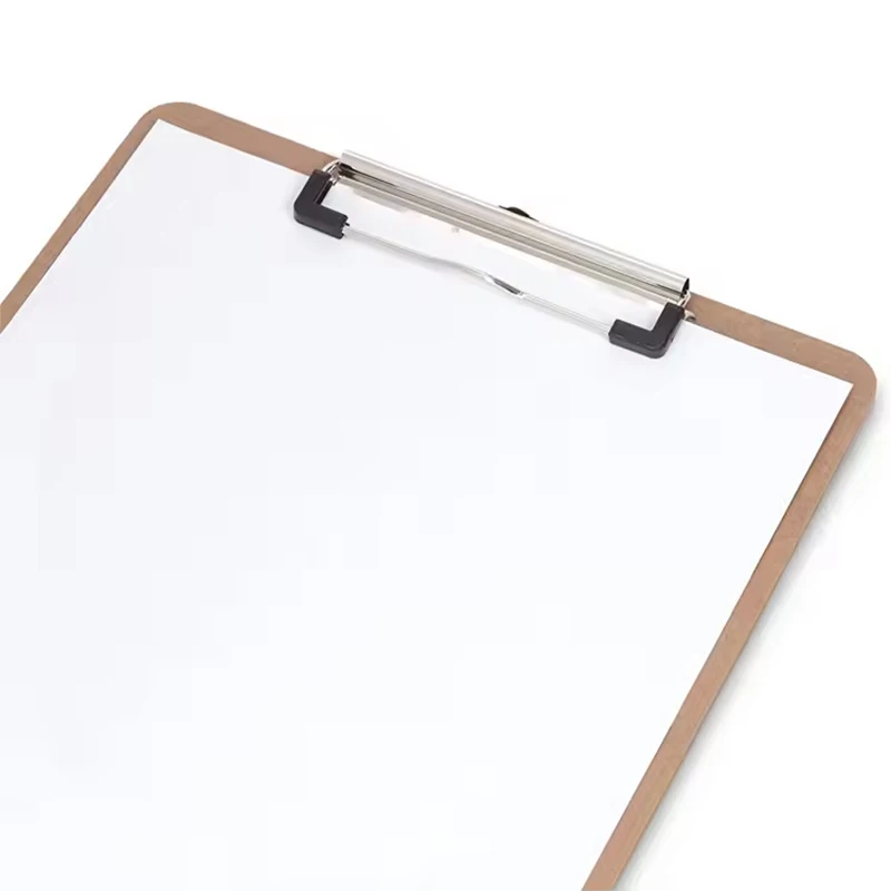 Customized Wooden Clipboards Hardboard Standard A4 Letter Size Wood Clip Boards Folder MDF Clipboard with Hanging Hook