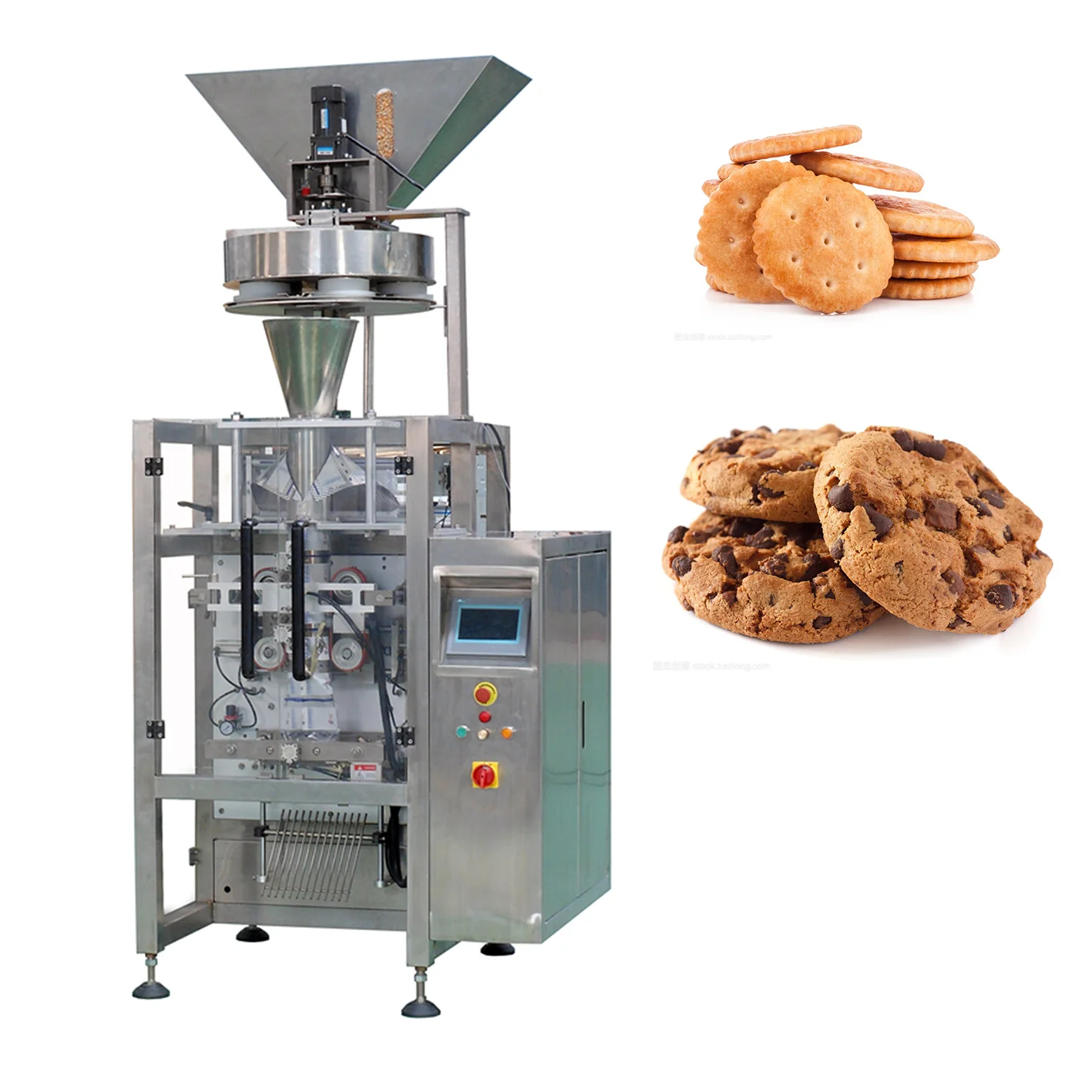 Automatic Fruit Biscuits cookies Lolly Liquid Bag Packaging Packing Filling Machine Plastic,paper Packaging 30-70bags/min 128