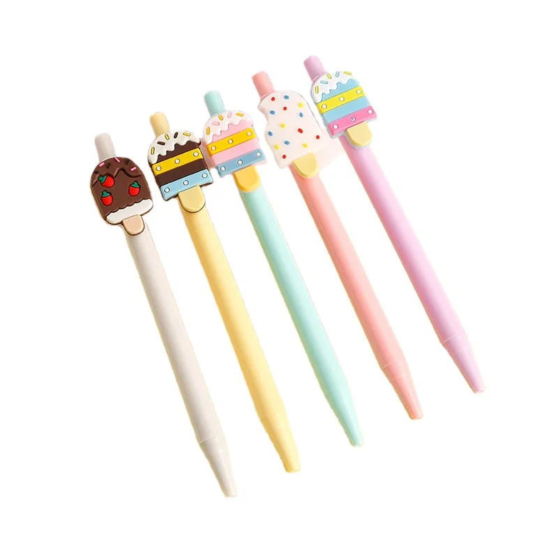 Animal Fancy Ball Point Pen Cartoon Shape Ice Cream Lights-up Gel Ink Pen