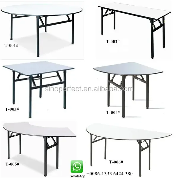 Sino Perfect Wedding Event Party Furniture Rectangle Wood Foldable Used Banquet Tables For Sale