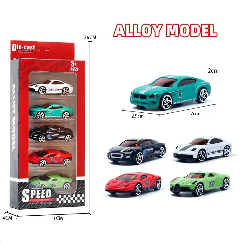 Разные стили, 5 шт. в наборе, масштаб 1:64, литье под давлением, раздвижная модель автомобиля для детей, подарки для мальчиков и девочек