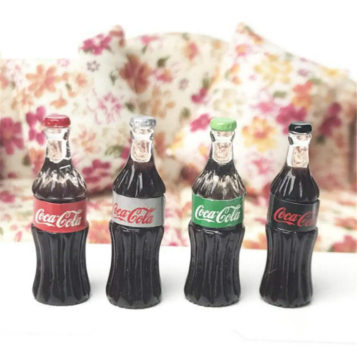 2024 latest 1:12 Miniature Dollhouse Mini Cola Drink Figure Bottle Decor Random Style