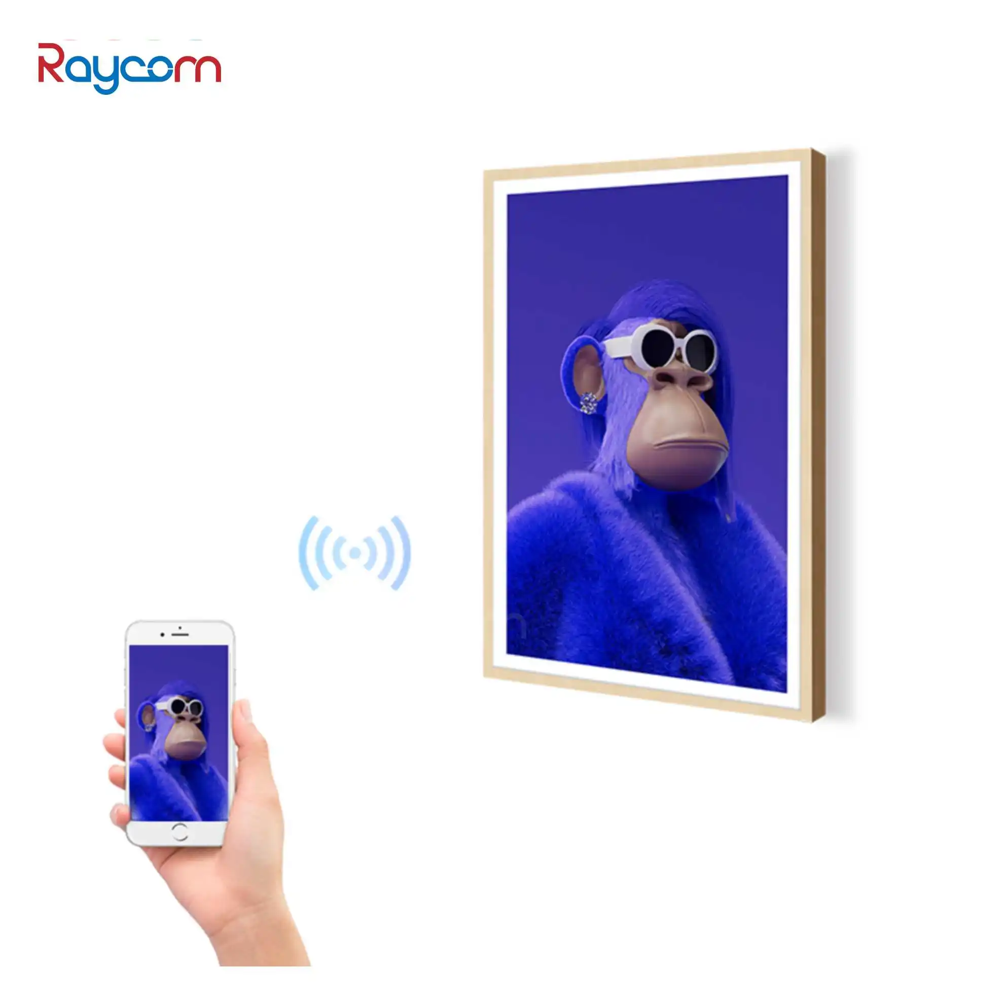 43-Inch WIFI Digital Photo Frame with PCAP Touch Screen Art Display Video & Pictures for Large Windows Advertising Equipment