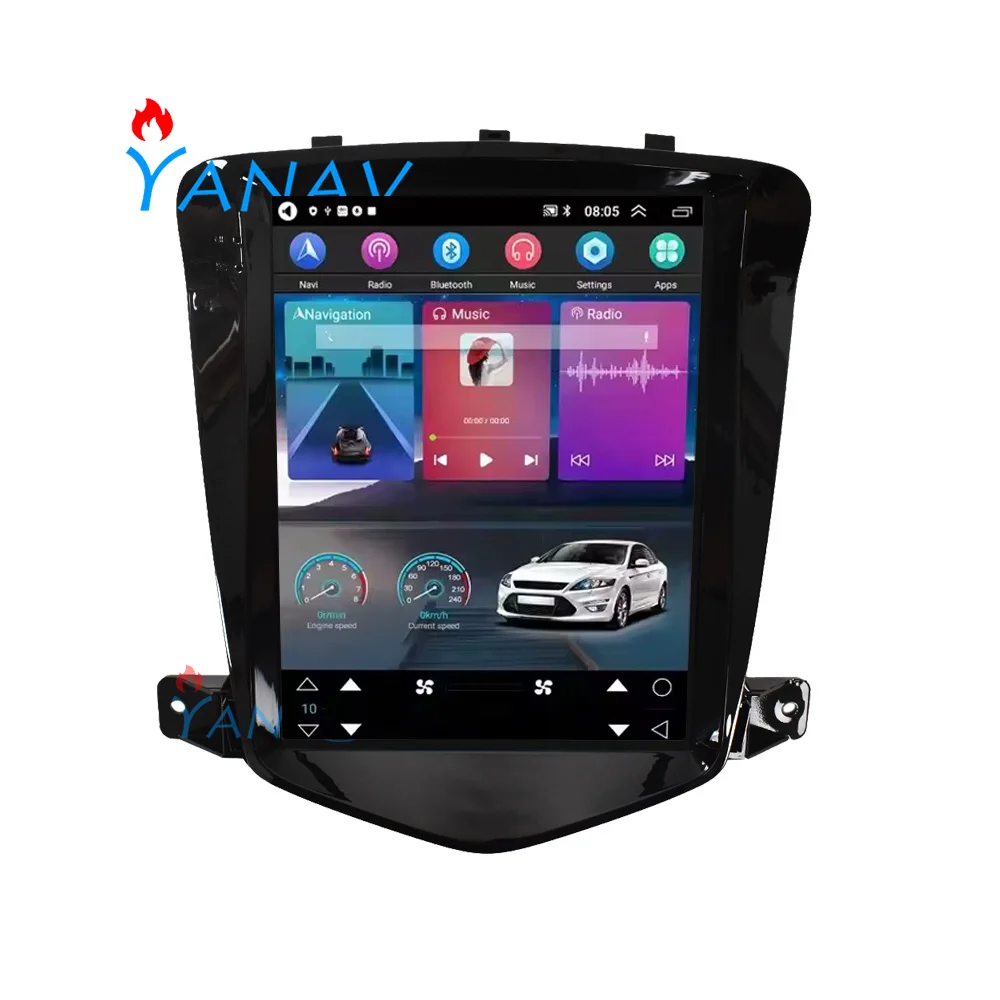 9 7 дюймов для tesla Стиль Сенсорный экран carplay стерео видео аудио gps плеер android автомобильное радио Chevrolet Cruze 2008-2014
