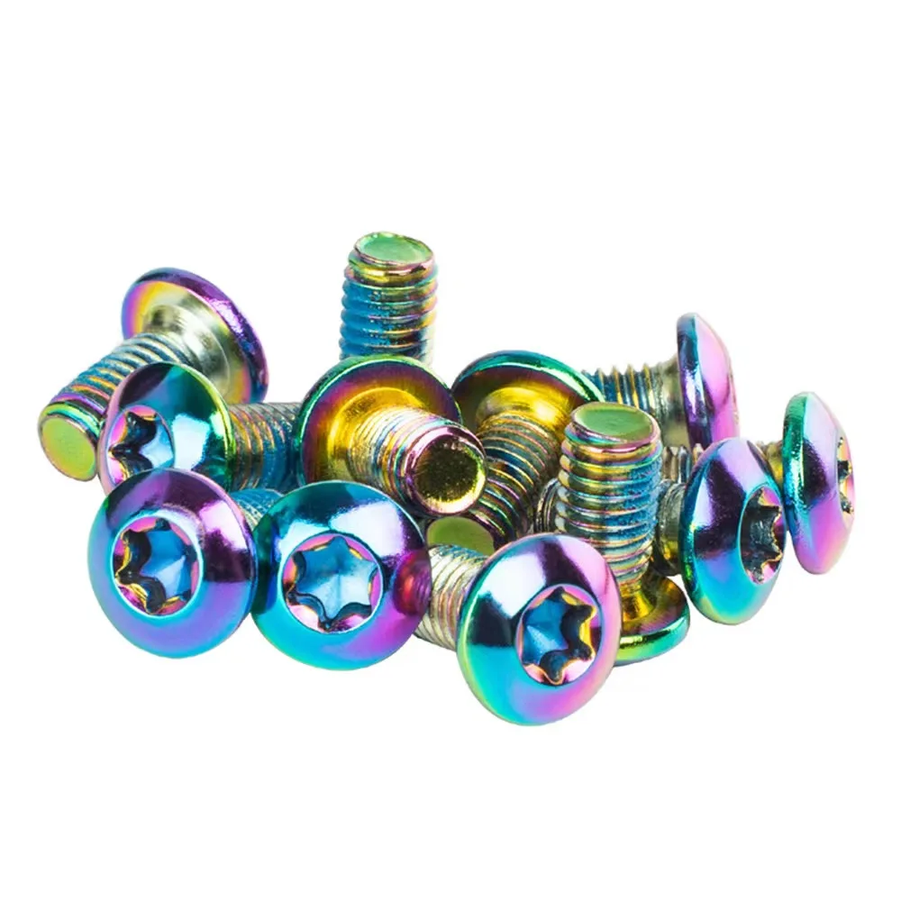 Button-Head Torx Screw Rainbow Fastener M5x10mm Rainbow Pan Head Titanium Bolts
