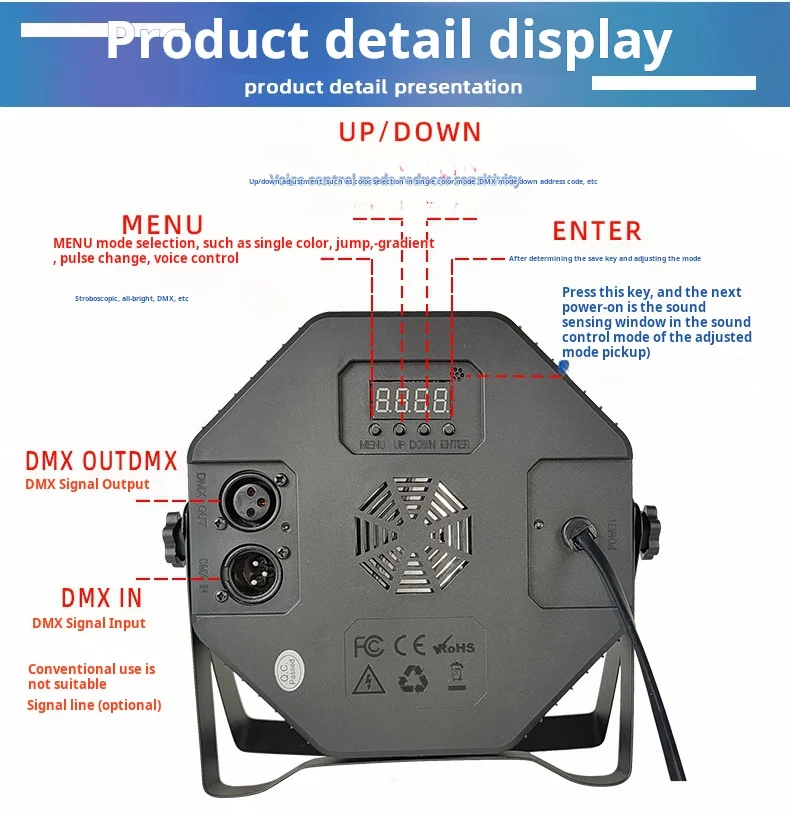 Led Par Lights For Dance Studios Colorful Lights Wedding Performance Fill In Stage Lights