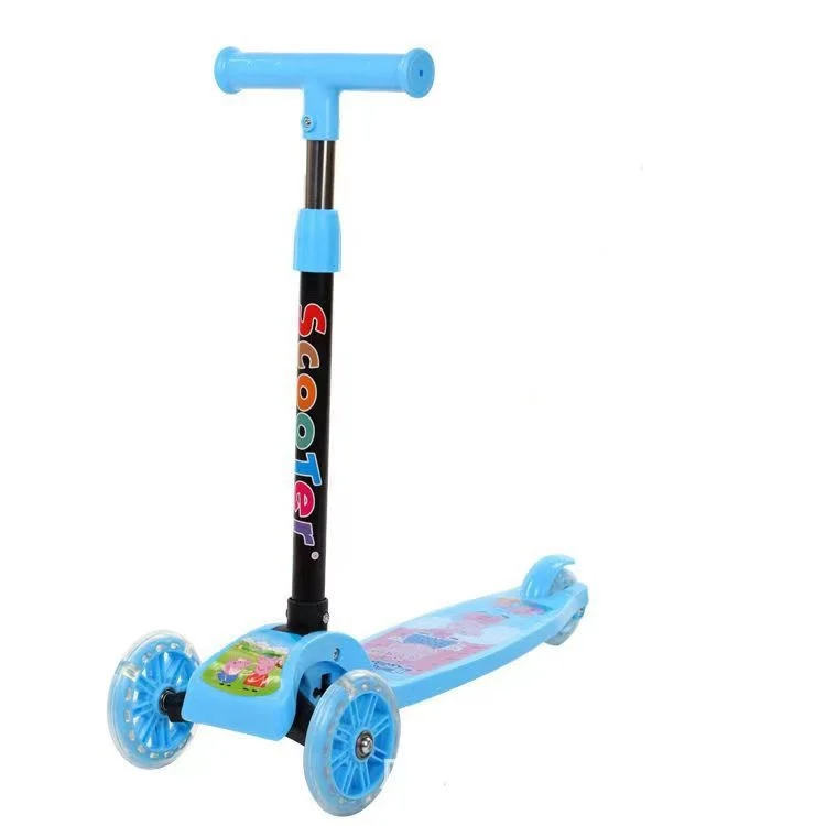 Foldable 3 wheels Kick Scooter For Children Kids Cartoon Scooter for 2-12 Years Kids