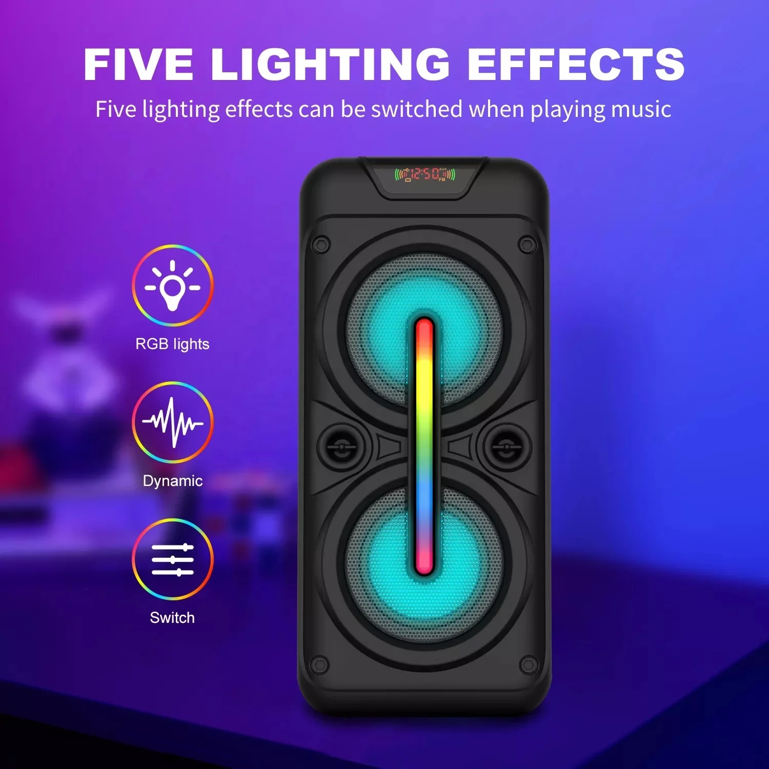 Big Power Portable Speaker Mp3 Player Music 3d Stereo Subwoofer Bass Loudspeaker Outdoor With Fm Radio Tf Card