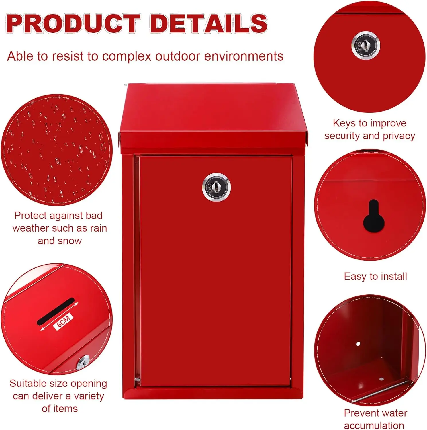 Steel Locking Comment Suggestion Collection Box Donation Drop Box Ballot Box Suggestion Cards