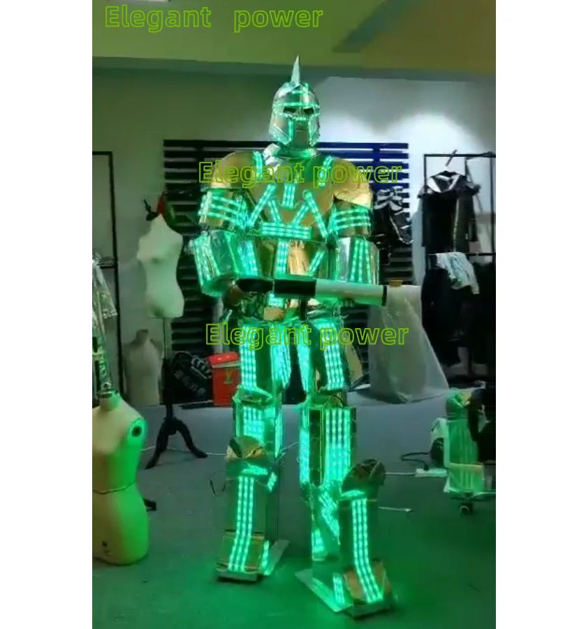 LED Walker robot suit led party led robot costume adult stage clothes luminous costume for dance performance wear