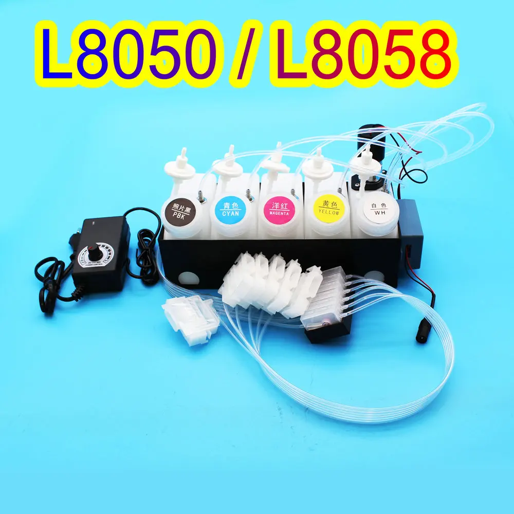 L18050 Ciss Ink System L8050 Bulk Ink Ciss Dtf Kit For Epson L18058 L8050 White Ink Tank With Timer Stirrer Speed Blender Tool