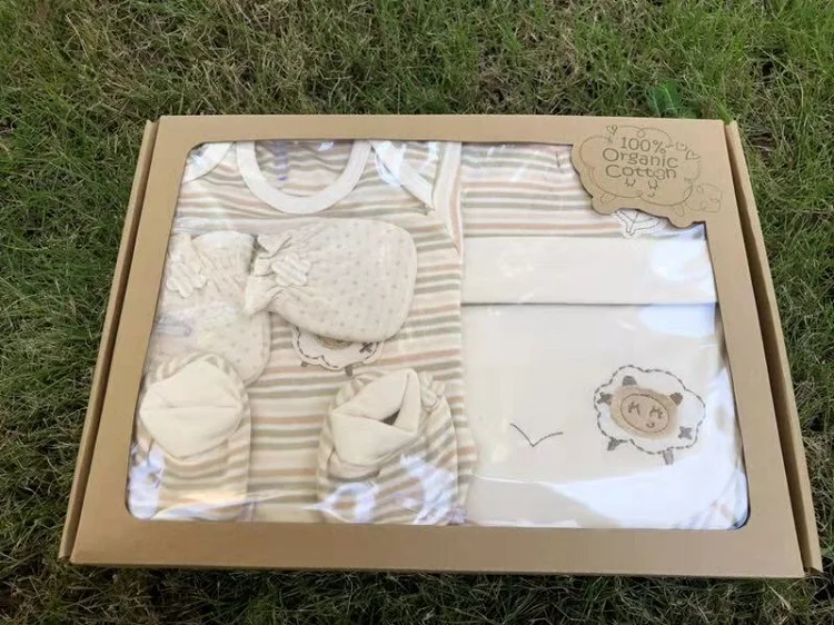 
Promotion Soft Organic Open Five-Piece Baby Suit Baby Clothes Gift Set For Newborn 