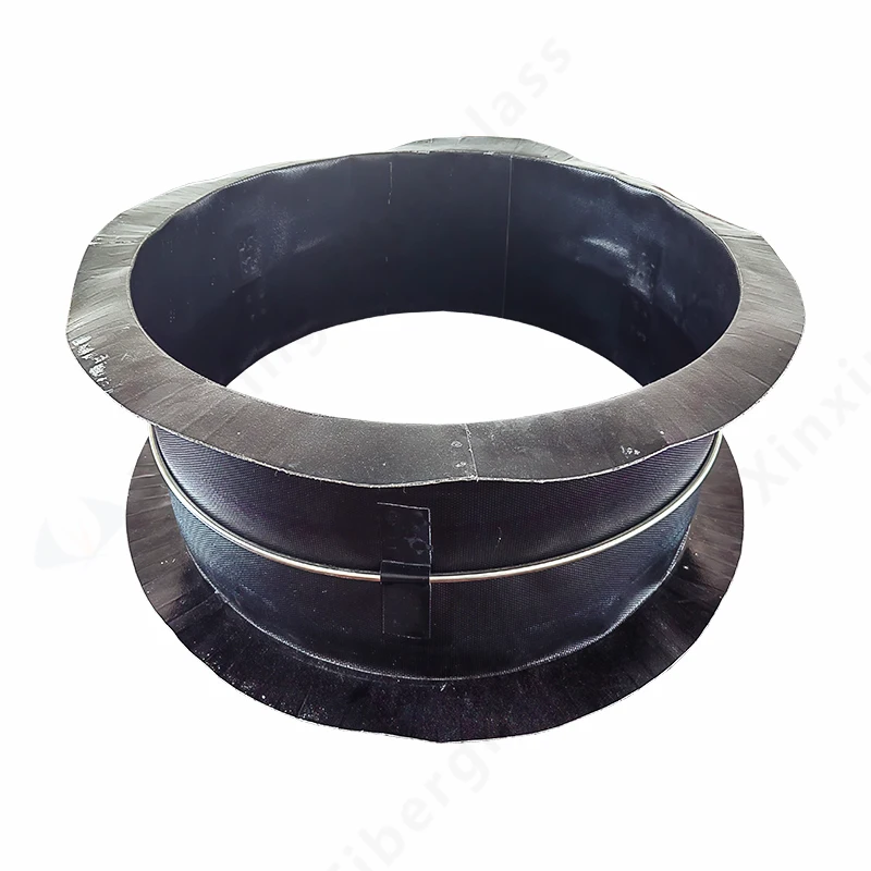 Chemical corrosion resistance Good seal PTFE Fabric expansion joint with Steel ring pipe fittings connectors