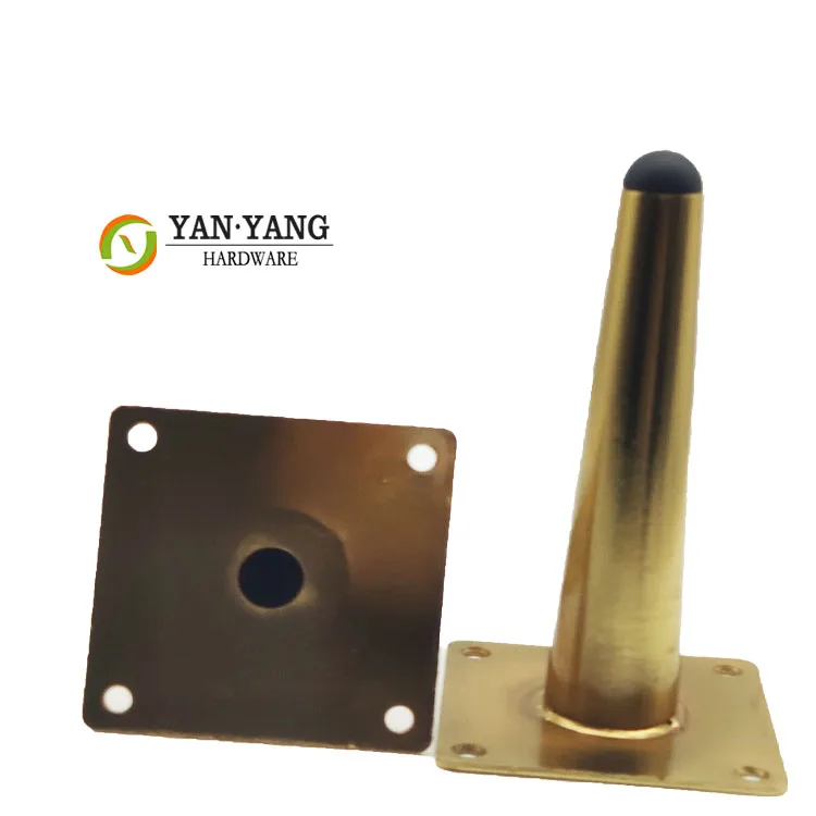 High Quality Customized Tapered Furniture Chrome Metal  Feet For Sofa  Chair, Table