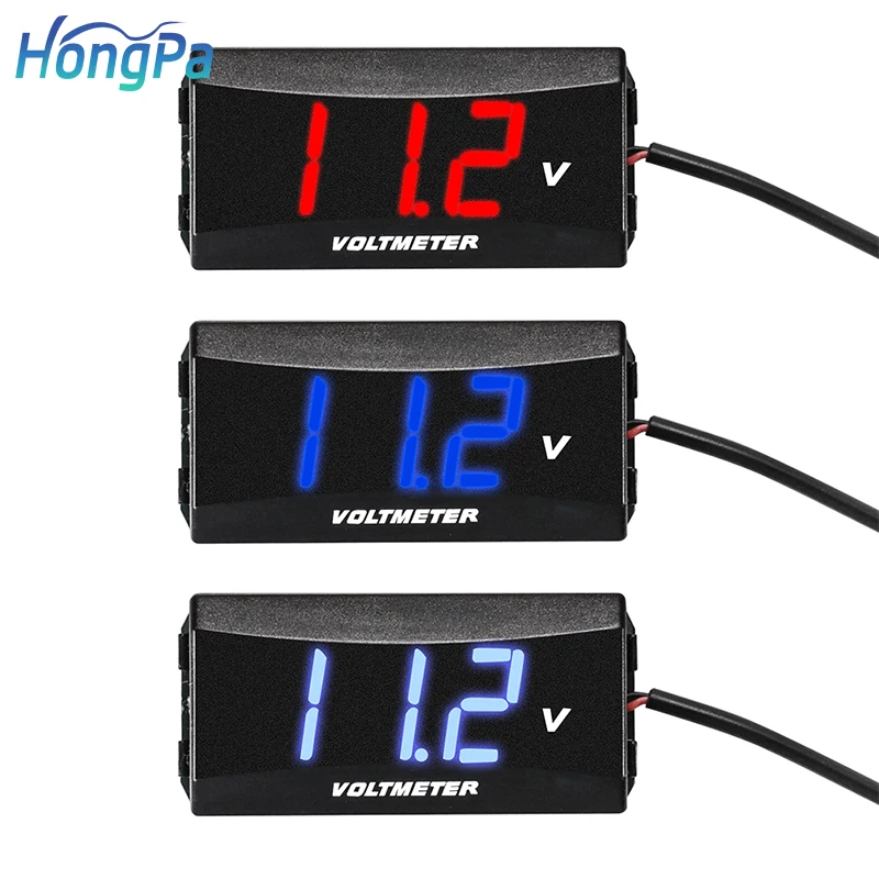 12V метр Спидометр вольтметр Панель Вольт мотоцикл LED дисплей Цифровой вольтметр
