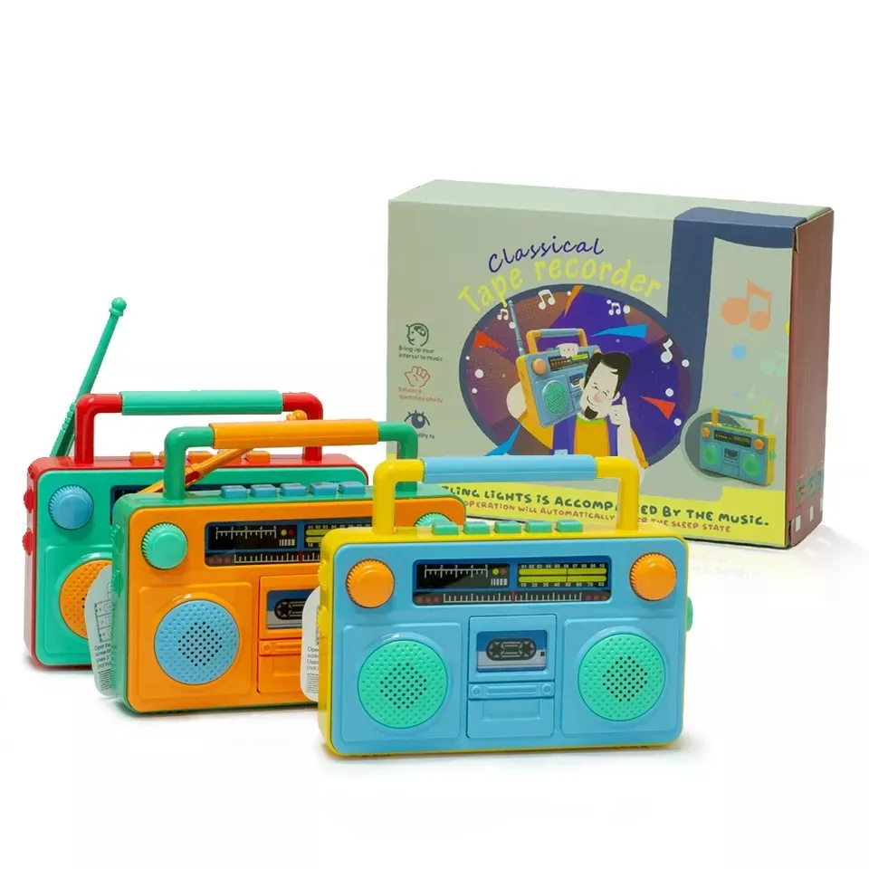 Hot Sale Unisex Mini Classic Tape Recorder Educational Baby Musical Toys for 5-7 Years Record Music Player