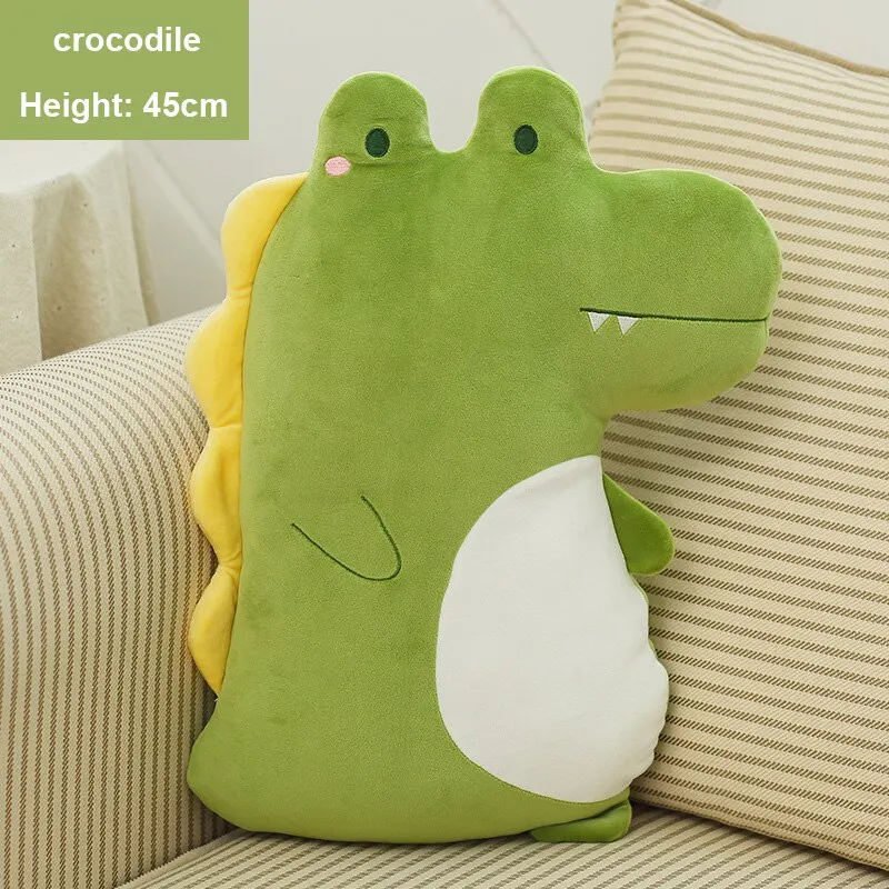 ins hot sale 45cm plush toy plush crab lion crocodile animal sofa pillow Nordic style cushion bed room decoration doll gift