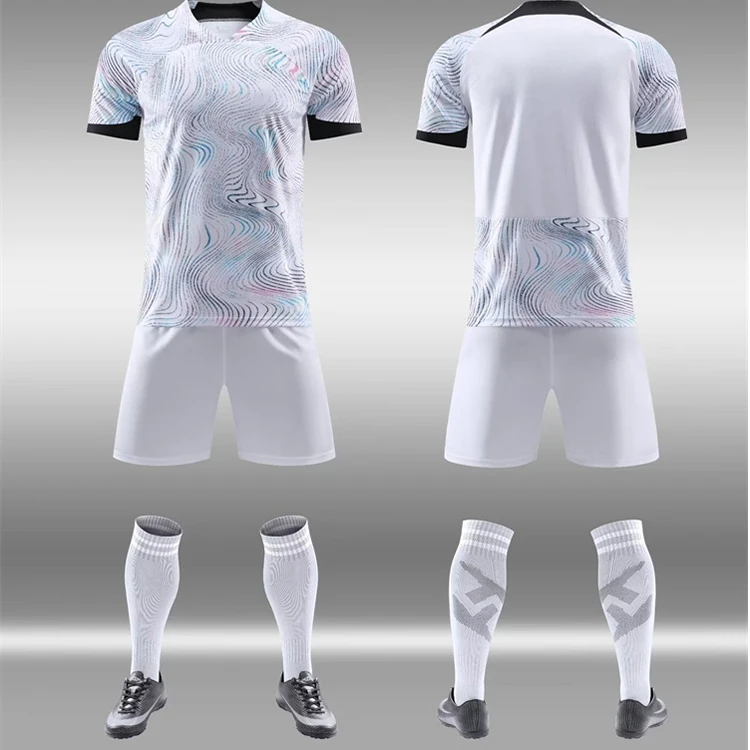 2022-2023 men blank soccer jersey 100% polyester new design men soccer jersey set
