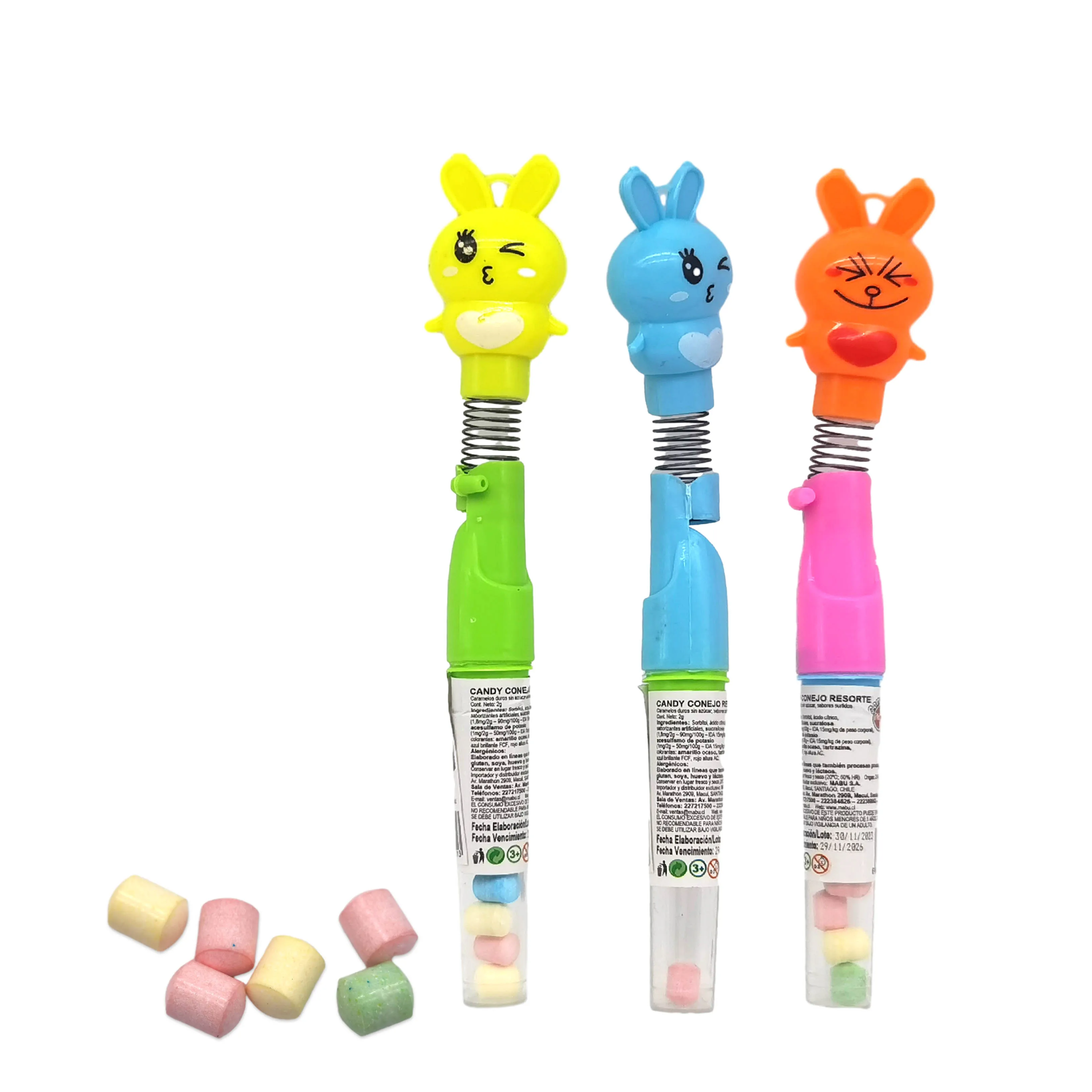Low Price Wholesale kids plastic small Juguetes de caramelo rabbit toy with candy sweet