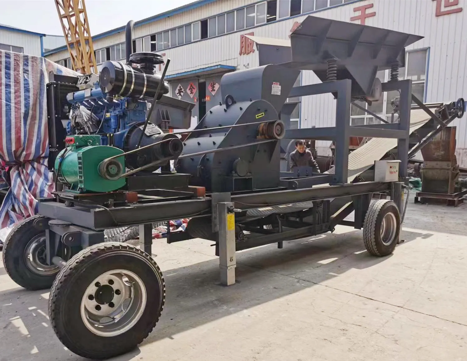 diesel mobile hammer mill crusher sand making machine fine impact price