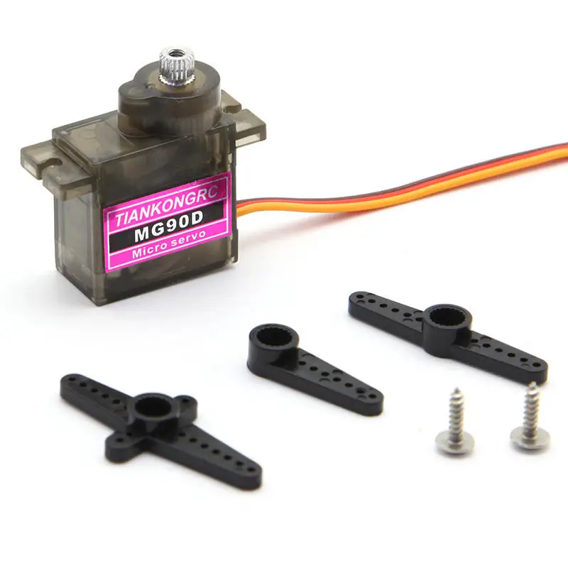 Микро-сервопривод 9 г, рулевой механизм MG90D, 450 двигатель для вертолетной тележки, 180 360 градусов для радиоуправляемого самолета с неподвижным крылом, модель самолета telectro