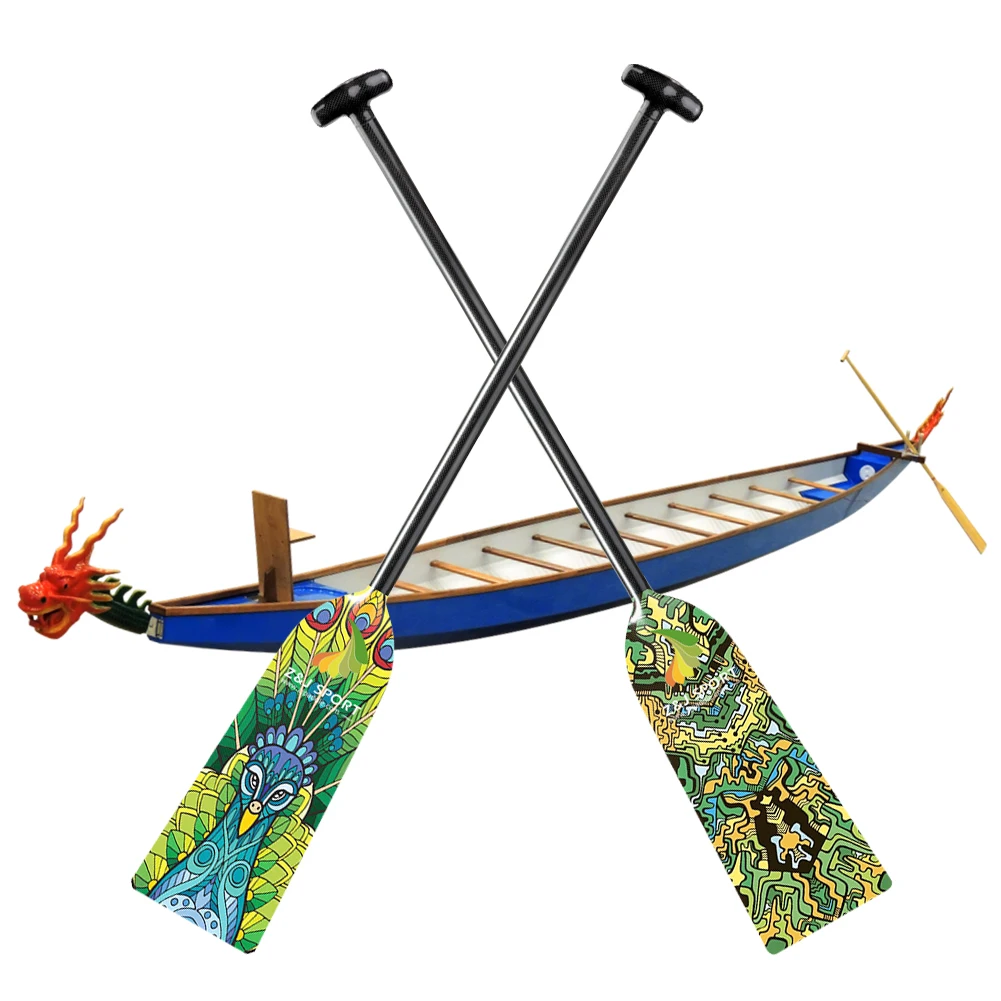 ZJ One-Piece Dragon Boat Paddle Carbon IDBF Approved Paddle For Dragon Boat