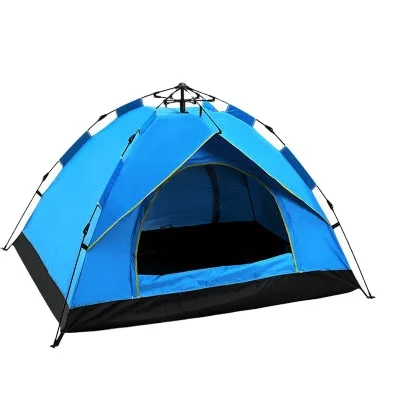 Stock Instant Pop Up Outdoor Tent 3-4 Person Portable Tent Automatic Tent Waterproof Windproof for Camping Hiking Mountain