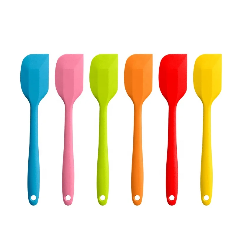 one of the most heat resistant non-stick cake tools silicone spoon spatula with solid small premium scraper spoon kitchen tools