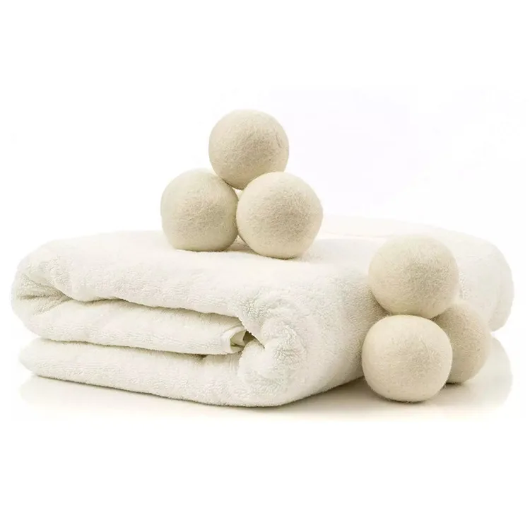 Handmade Natural Products Organic Laundry drying  Anti Static Wool Dryer Balls Wool Felt Ball
