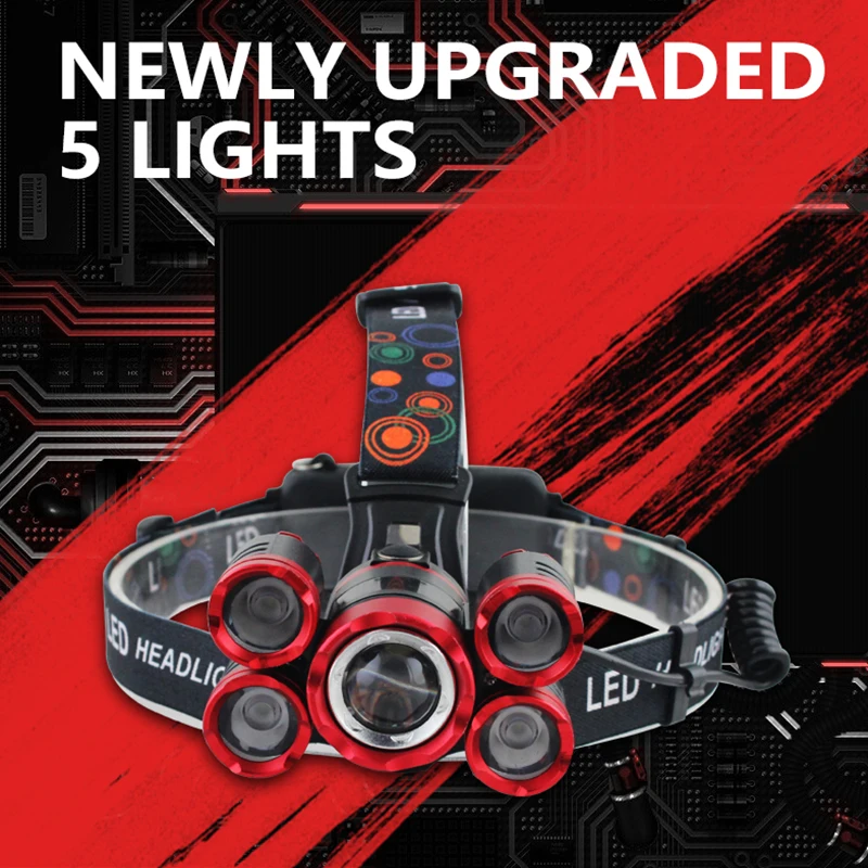 High Power Waterproof Head Lights Motion Sensor Headlamp Flashlight Usb Rechargeable Head Light Led Headlamps