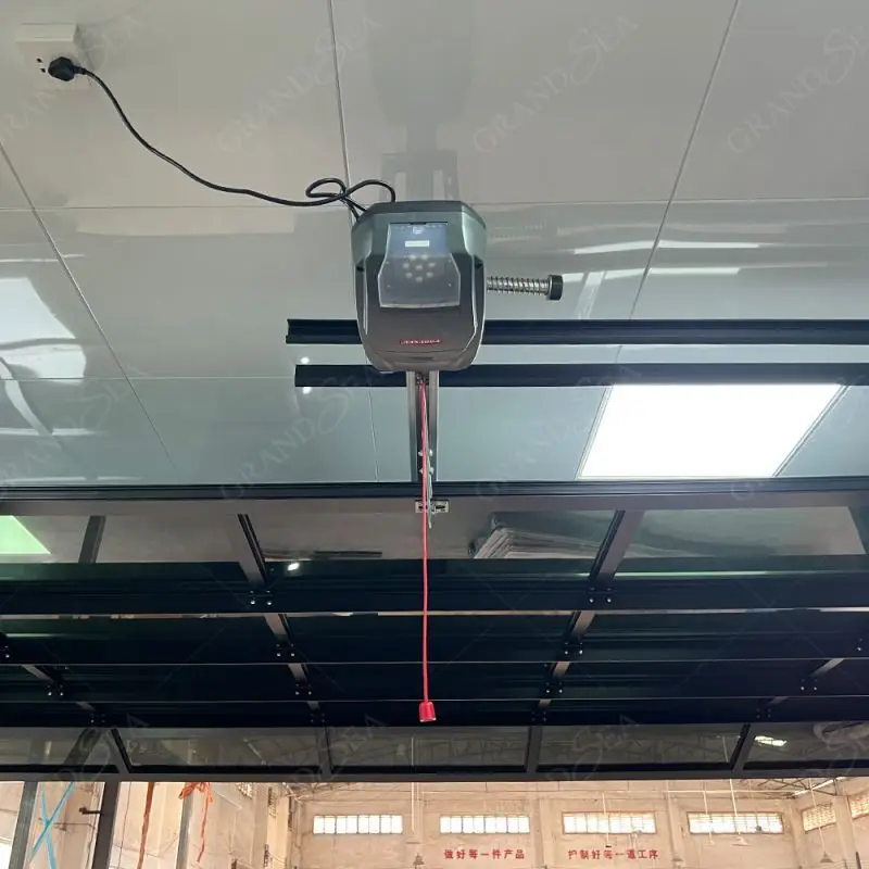 Grandsea European Style Electric Lift Garage Door With Remote Control Glass Garage Door Aluminum Alloy Garage Door