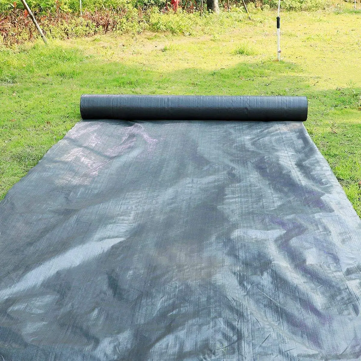 PP woven membrane PE ground cover weedmat anti grass control cloth
